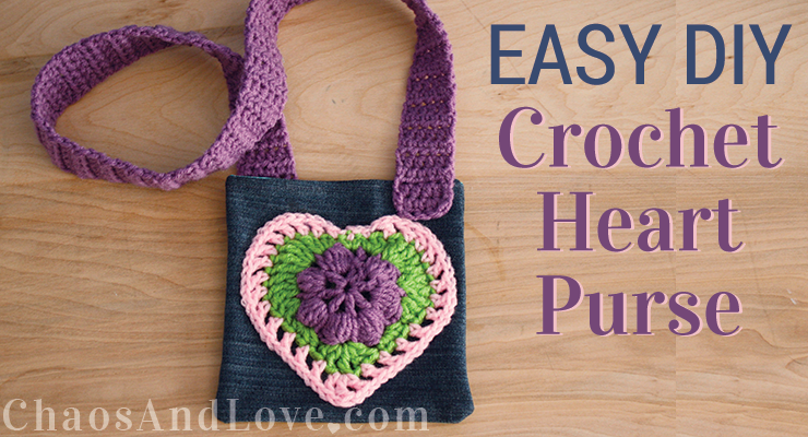 Crochet Heart Purse