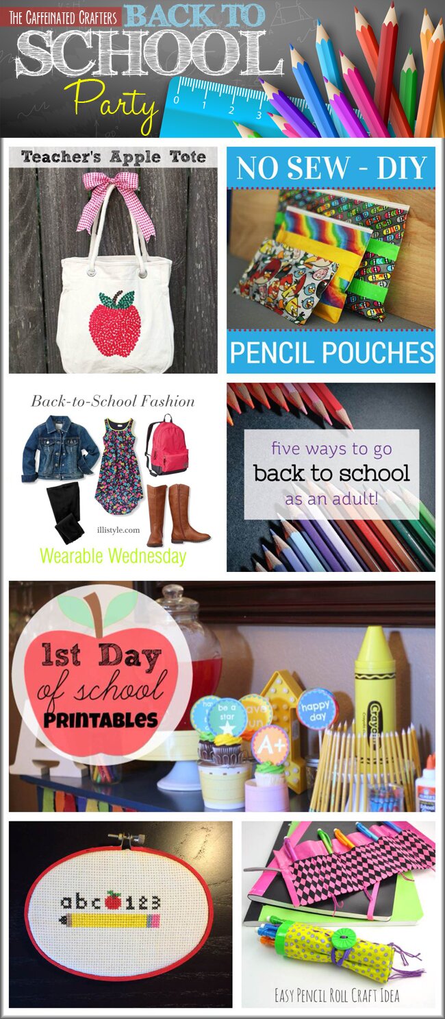 Back To School Party, Fashion and Craft Ideas from the Caffeinated Crafters